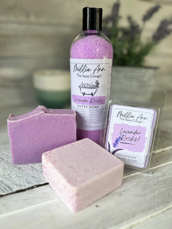 Lavender Rocks Salt Bar Millie Ann